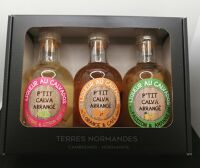 Coffret trio 3 liqueurs p'tit calva arrangés 20 cl gingembre, citron vert, passion ananas